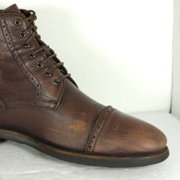 AQUATALIA Men\'s Carter US9,5 Brown Leather Lace-Up Cap Toe Ankle Boots main image 11